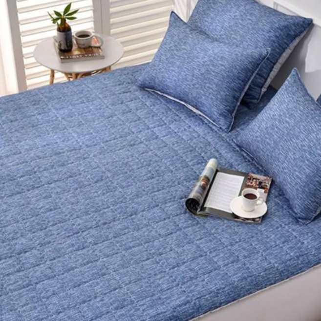 센스 있는 전기/ 카본/ 온수매트커버, 싱글 S:100 x 200cm, 청록