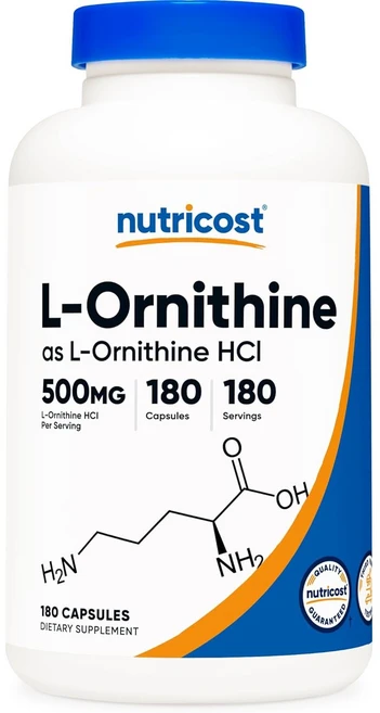 뉴트리코스트 L-오르니틴 500mg 캡슐 글루텐 프리, 180개입, 1개, 180정 - 쿠팡