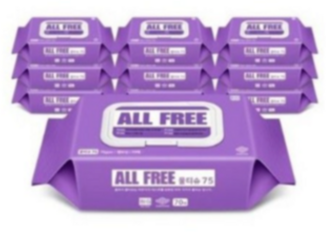 올프리 물티슈75 대용량(70매) 캡형 10팩, 70매, 1세트