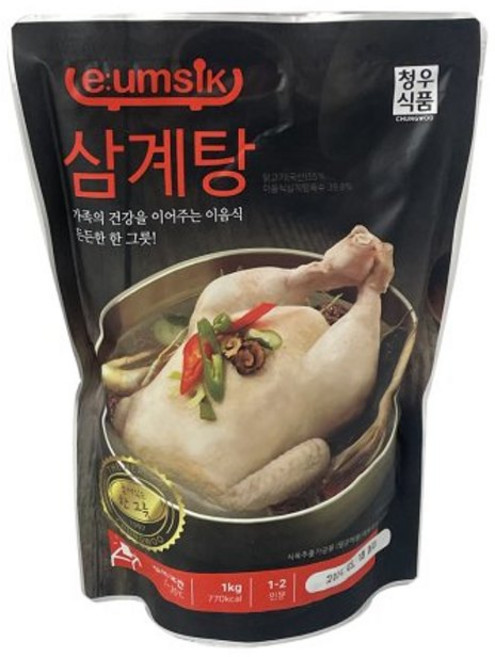 청우 이음식 삼계탕 1kg원팩 상온식품 업소용식자재 간편보양식 가정용간편식, 단일옵션, 1kg, 1개
