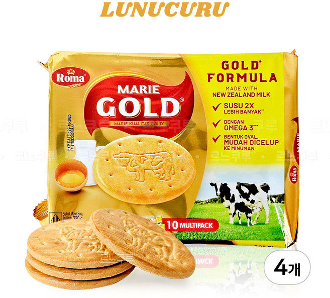 마요라 로마 마리에 골드 비스킷, 220g, 4개