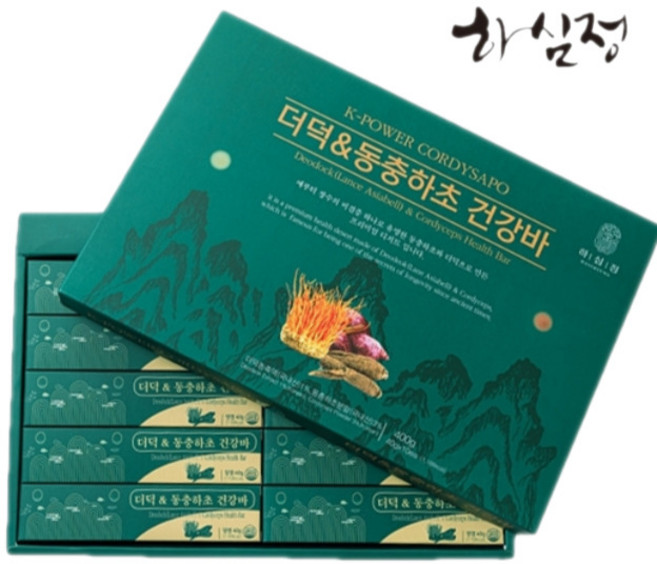 하심정 횡성에서 만든 더덕&동충하초 건강바 양갱 400g (40g x 10ea), 1개