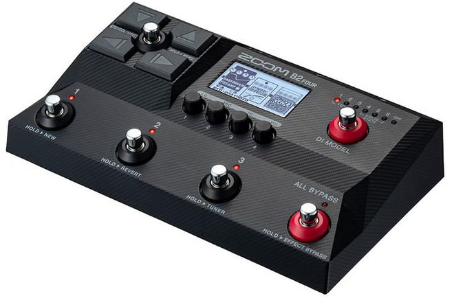 ZOOM (줌) B2 FOUR 베이스용 멀티 이펙터앰프 시뮬레이터, 1개