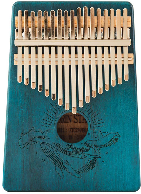 코린별 칼림바 마호가니 17음계 칼람바 엄지 손가락 피아노 카림바, 푸른 바다의 고래, 1개
