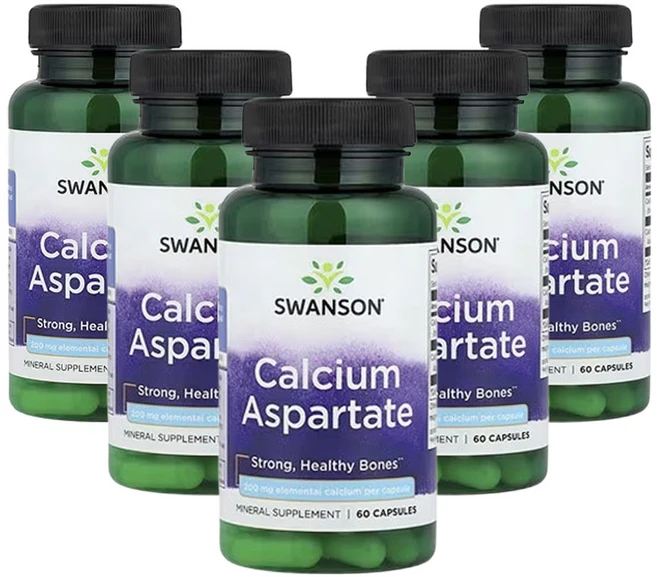 스완슨 칼슘 아스파테이트 60캡슐, 5개, 60정 - 쿠팡