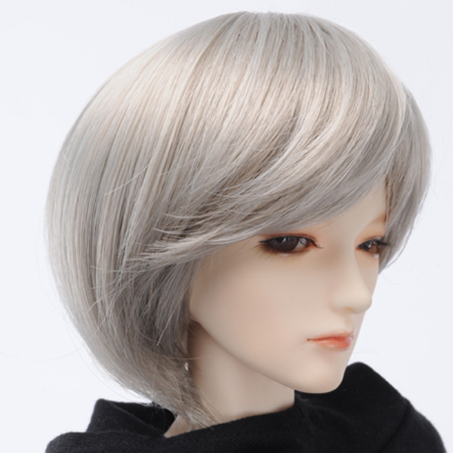 돌모아 구체관절인형 가발 SD 60cm 자연스러운 레이어드 숏컷 그레이 (8-9) Dandy Short Cut (Gray), 1개