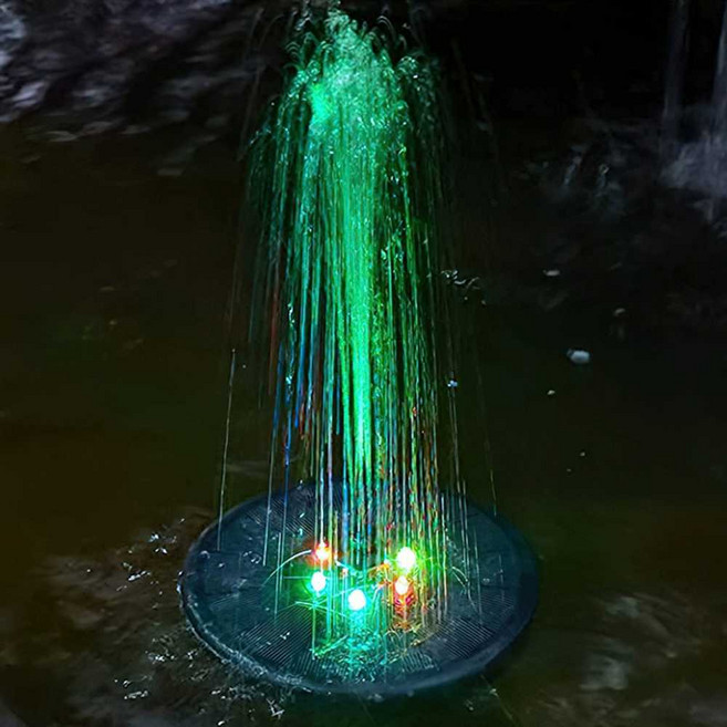 태양광분수대 연못분수 태양열 워터 펌프 자동 조명 인테리어 1. 직경 13CM, 9_직경 18CM 핑크