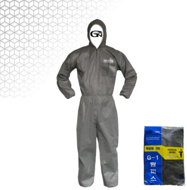 가드맨 일회용 G-1 원피스 작업복, 회색(새상품), 24개