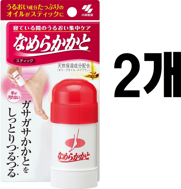 고바야시 해외직구 발뒤꿈치 보습 스틱케어30g, 2개