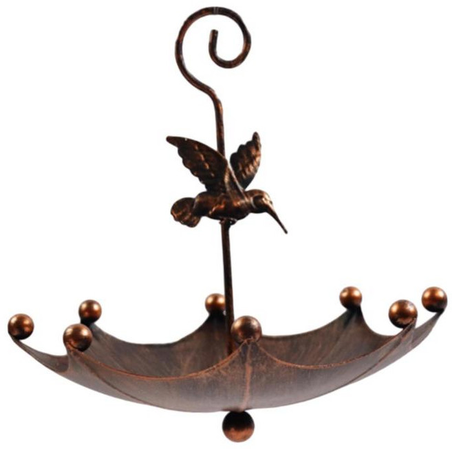 QDY 새 모이통 야외용 새 목욕통, 25.7cm x 25.5cm, 철, 그림과 같이, 1개