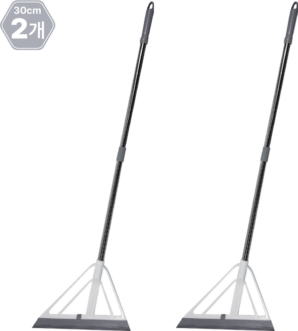 이더커머스 1+1 조절형 다용도 만능 빗자루, 30cm, 화이트, 2개