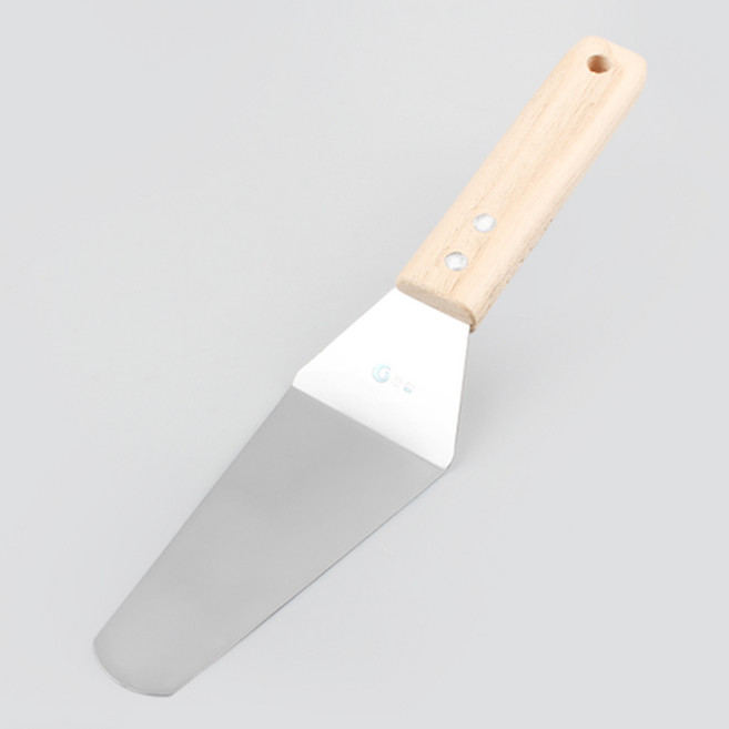 나무 삼각 스펫치 트라이앵글 닭갈비 호떡 미니 뒤집개 멀티 터너 케이크 피자 서버, 1개