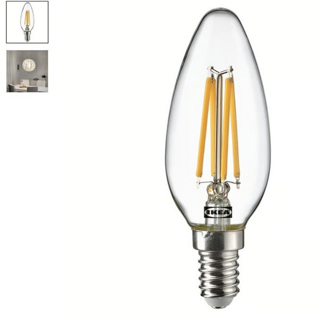 이케아 전구 / 이케아 e26 스마트전구+ 스마트 리모컨세트 / TRADFRI 트로드프리 밝기조절리모컨 + E26 LED전구 304.065.41, 1개, 전구색