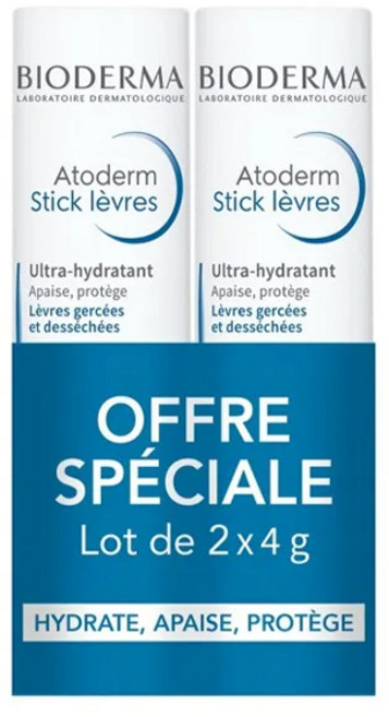 [프랑스약국 화장품 직배송] 바이오더마 아토덤 입술보습 립밤 4g 2개, 1개