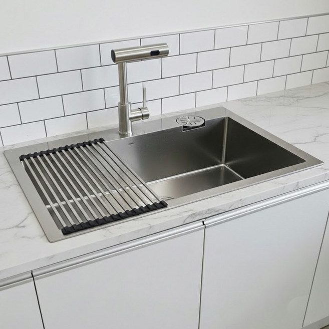 제이에스씨 나노코팅 사각 싱크볼 8652B with 피처린서 860mm, 1개