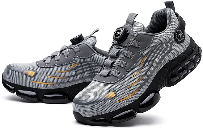 작은 크기 남성과 여성 로터리 버클 안전 신발 에어 소프트 단독 경량 운동화 보호