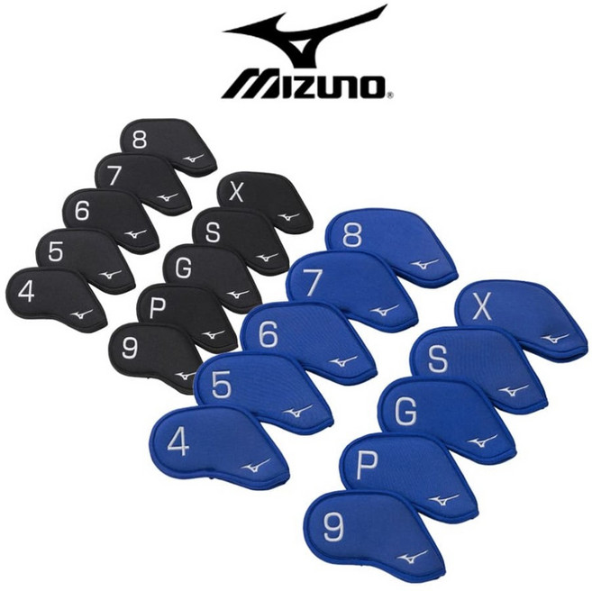 해외 구매대행 MIZUNO 미즈노 아이언 헤드 커버 10개 세트 5LJH2302 일본발송, 블랙