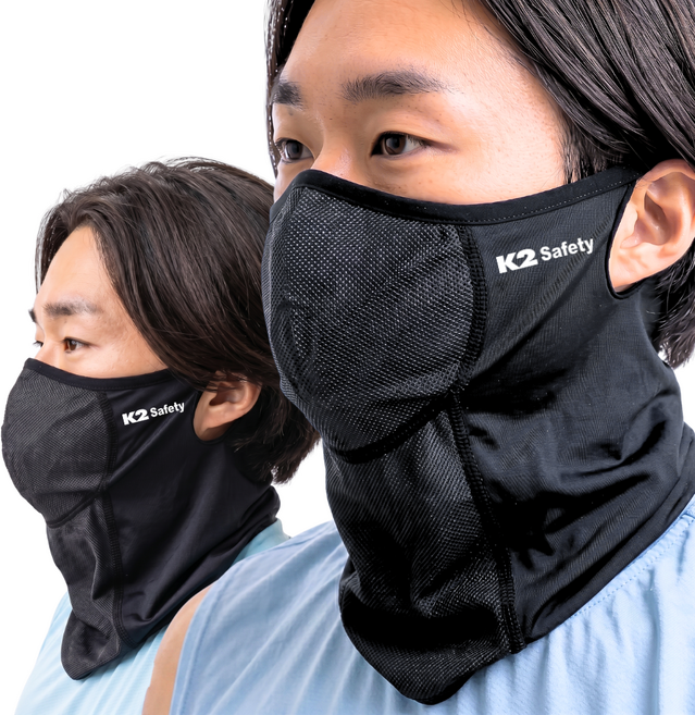 K2 Safety 메쉬 숨편한 가드스카프 멀티스카프+3중 MB필터 5매 증정, 블랙+블랙, 1세트