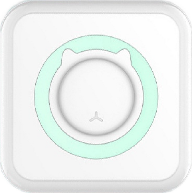 迷你無線照片印表機 可愛造型 熱感應技術 手機平板隨印, 绿色, 3094綠色