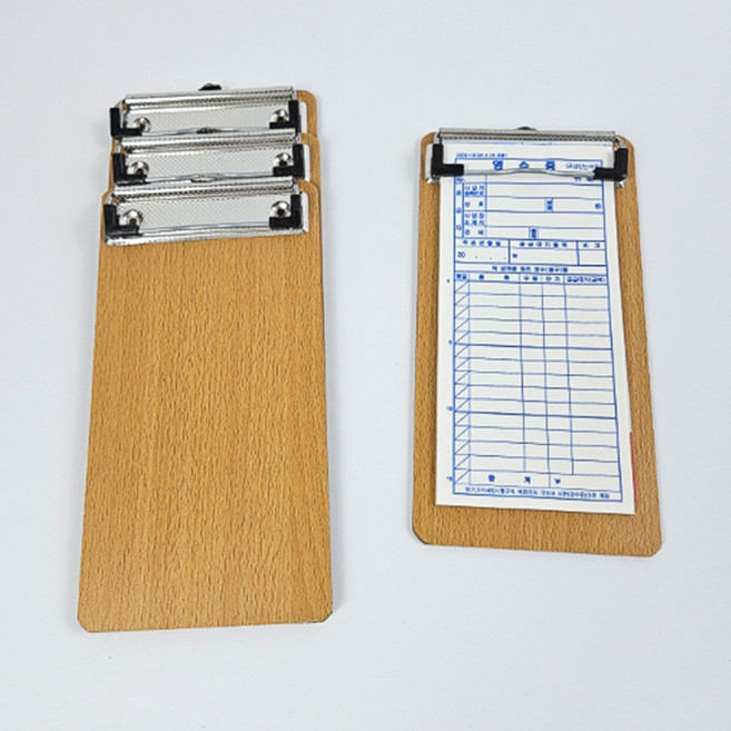 빌지 꽂이 4개 영수증 클립보드, 1세트, 단품