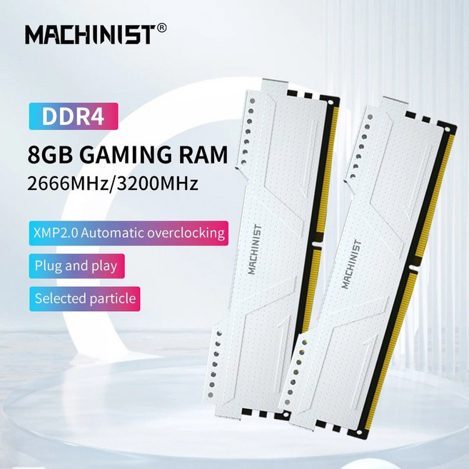 MACHINIST DDR4 RAM 데스크탑 메모리 방열판 포함 DDR4 RAM PC DIMM 모든 마더보드용 8GB 16GB 2666HMz 320