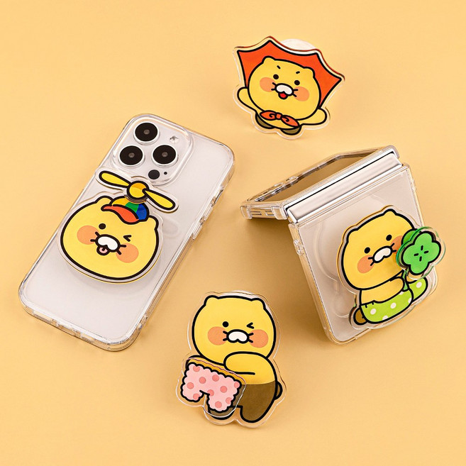 [춘식이 스피너 스탠드톡]핸드폰거치대 아크릴핸드폰거치대 휴대폰거치대 스마트톡 캐릭터스마트톡 자바라거치대 핸드폰홀더 스마트폰홀더 톡홀더 톡홀더맥세이프, 1개, 슈퍼