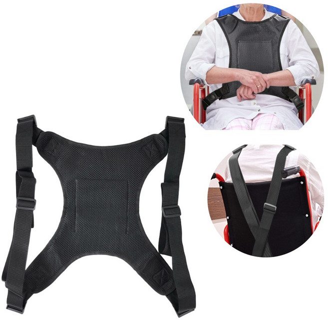 휠체어 좌석 고정 안전 조끼형 4점 벨트 스트랩 1개