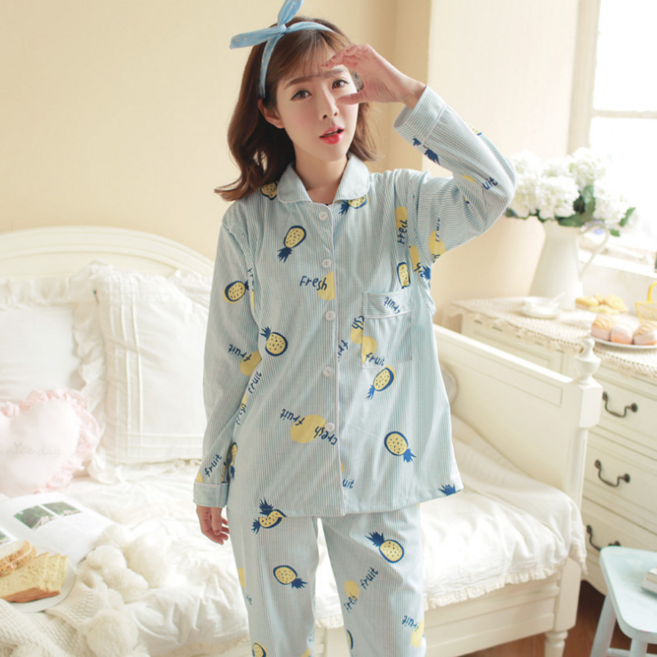베씨 여성 파인애플 임부복 상하의세트 홈웨어 잠옷 수유 트레이닝복
