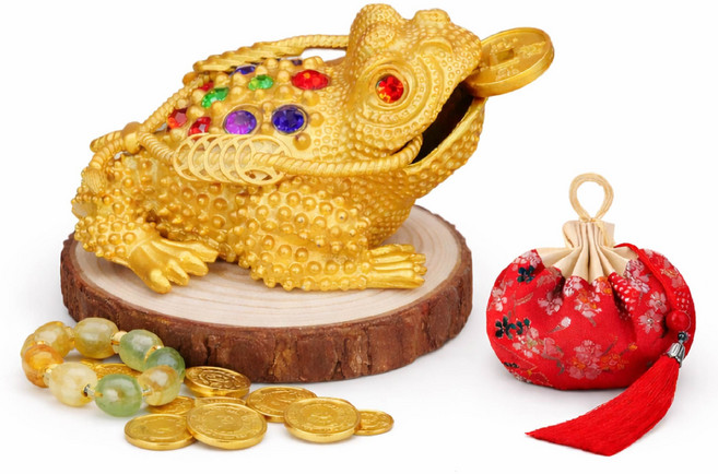 아우레 재물운 개업 선물 황금 두꺼비, 골드