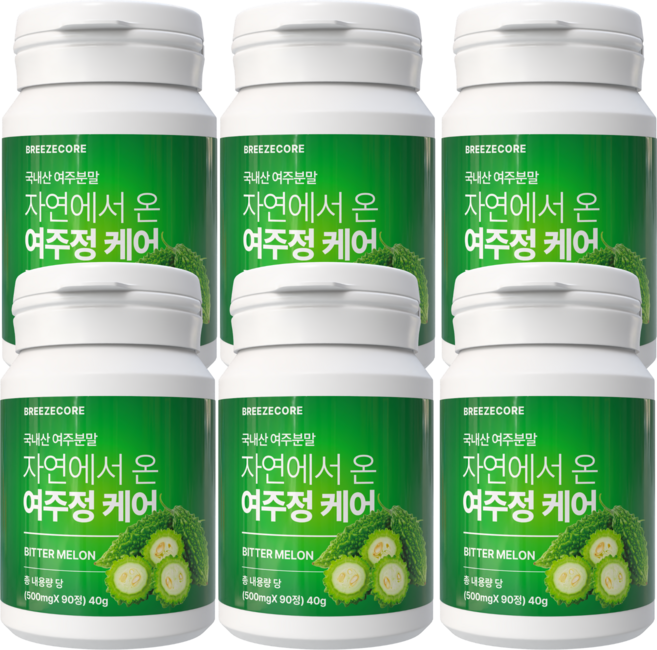 [100% 국내산] 당뇨 당수치 식후 혈당관리 지방간 고지혈증 잦은갈증 여주 약3개월, 90정X6개