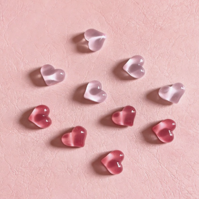 할라크 하트 냉장고 자석 마그네틱 10개세트, 핑크