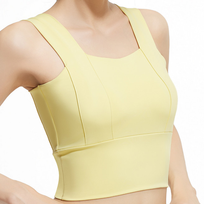 민트스쿨 일체형 와이드 스포츠브라탑 패드일체형 요가복 필라테스복 상의 요가나시 나시브라탑