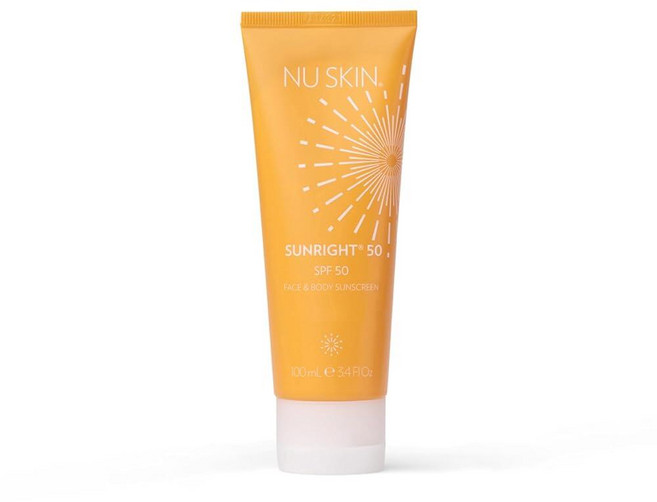 누 스킨 선라이트® 페이스 & 바디 자외선 차단제 SPF 50 | 광범위한 스펙트럼 UVA/UVB 보호 논-그리스 및 방수 포뮬러 항산화제 주입 3.4 fl. oz., 1개