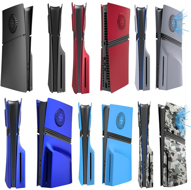 PS5 PRO 쿨링커버 페이스 플레이트 디지털 디스크 공용 버전-최고급형 하우징쉘 플스5 프로 케이스 부품 V-2.0, 1개, 블루, PS5 PRO 쿨링 페이스플레이트 V2.0