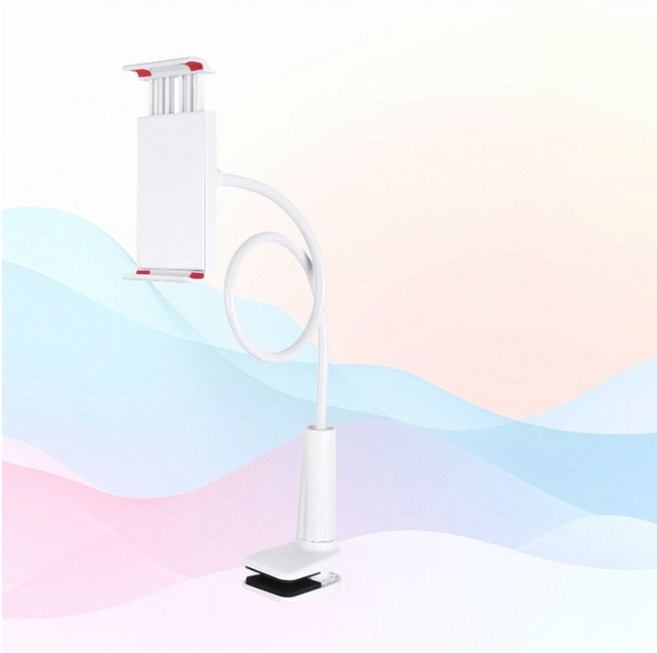 WL 100cm 스마트폰 자바라 거치대 침대 각도조절 핸드폰 누..., 화이트