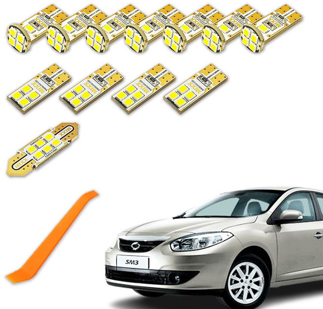 믹스 차량용 LED 실내등 풀세트 + 리무버, 르노 뉴SM3 LE/SE/PE 등급 2010년~, 1세트