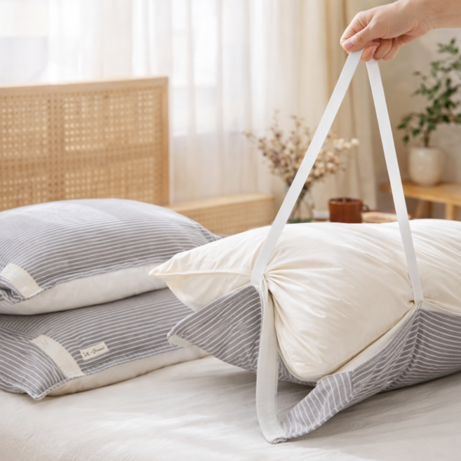 오복이픽마켓 간편교체 단면 밴딩 베개커버