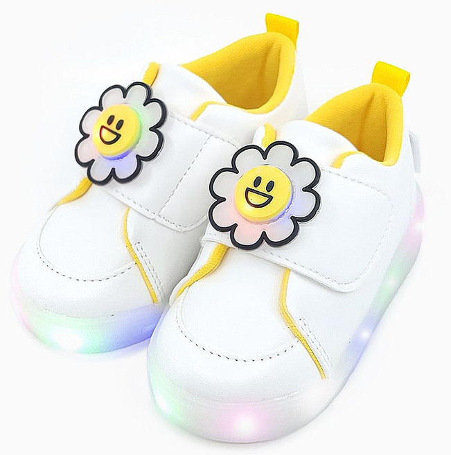 베이비솔 유아동 헬로플라워 LED 운동화
