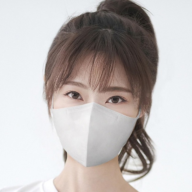 굿필링 KF-AD 새부리형 에어 라이트핏 비말 차단 컬러 KFAD 마스크 대형, 50개입, 1개, 화이트