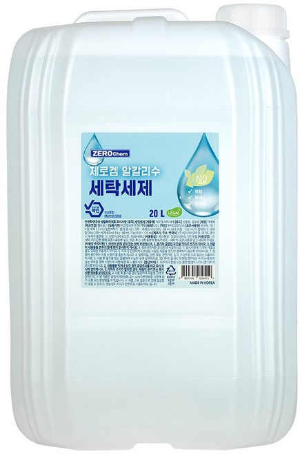 제로켐 알칼리수 세탁세제 20L 세탁조청소, 1개