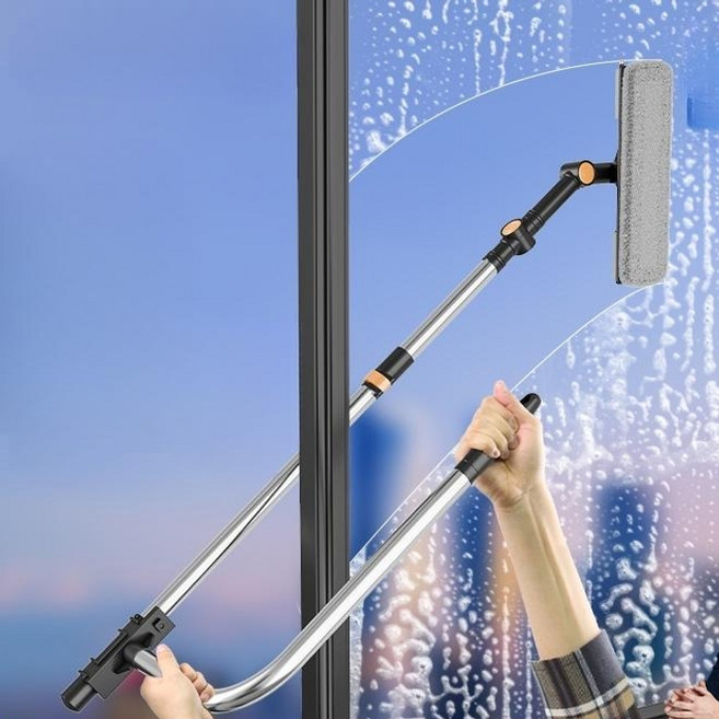 커니 U자형 유리창 와이퍼 스테인리스 창문 청소 아파트 베란다 커브 외창 외부 바깥 닦기, U자형 청소대(천 3매), 1개