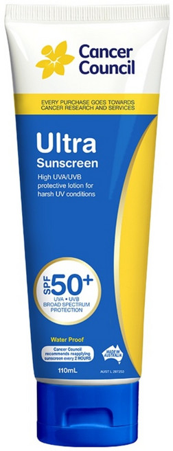 캔서카운슬 울트라 썬스크린로션 SPF 50+ 호주 선크림 선블록 110ml, 1개