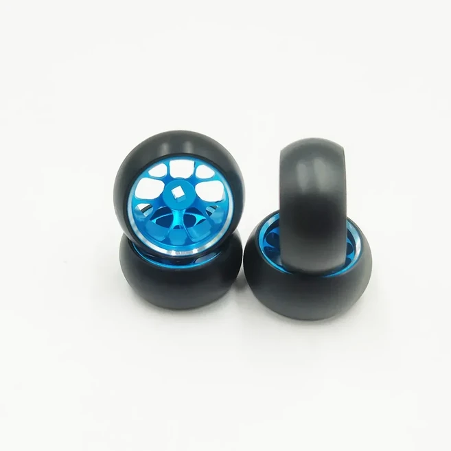 4개/대 합금 Rc 휠 림 드리프트 타이어 1/28 Wltoys K969 P929 Kyosho 랠리 모델 자동차 업그레이드 부품