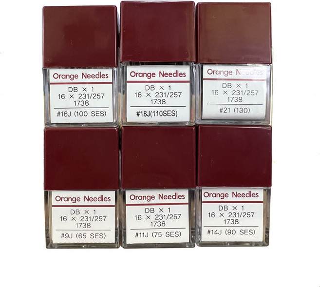 쏘잉스타 오렌지 미싱바늘 재봉틀바늘 재봉틀바늘 한쌈(10ea), 1세트