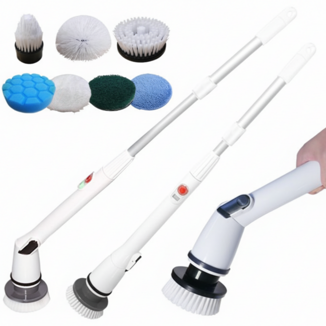 굿노크 무선 욕실 전동 청소기 화장실, 화이트