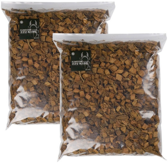 꿈도미 코코넛 허스크칩 성충 바닥재용 5L, 2개