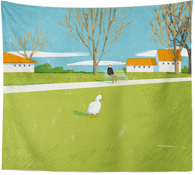 오늘의오브제 패브릭 포스터, 23_오리가 있는 풍경