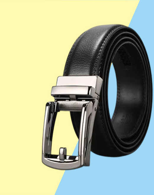 아로미 남성 천연소가죽 자동벨트 정장 캐주얼 허리띠 버클 선물