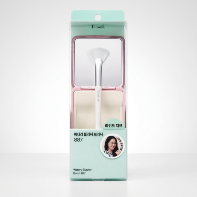 필리밀리 물먹볼 블러셔 브러시, 1개, 워터리 블러셔 브러시 887