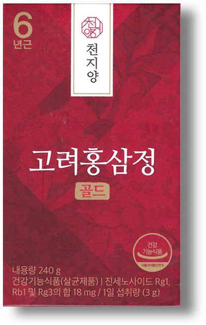천지양 6년근 고려홍삼정 골드, 1개, 240g